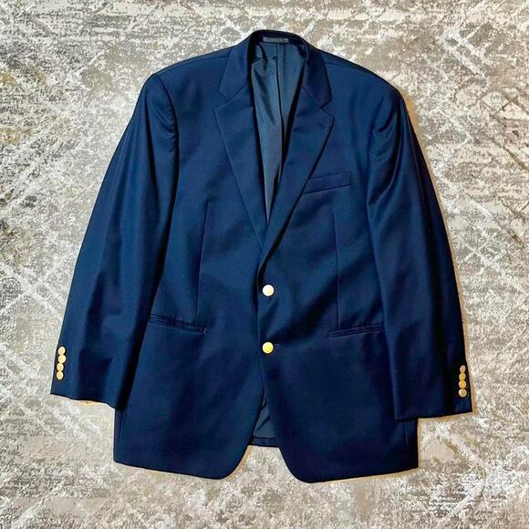 Ralph Lauren Other - Lauren Ralph Lauren Navy 100% Wool Blazer 42R – Gold Crest Buttons – Classic Fit